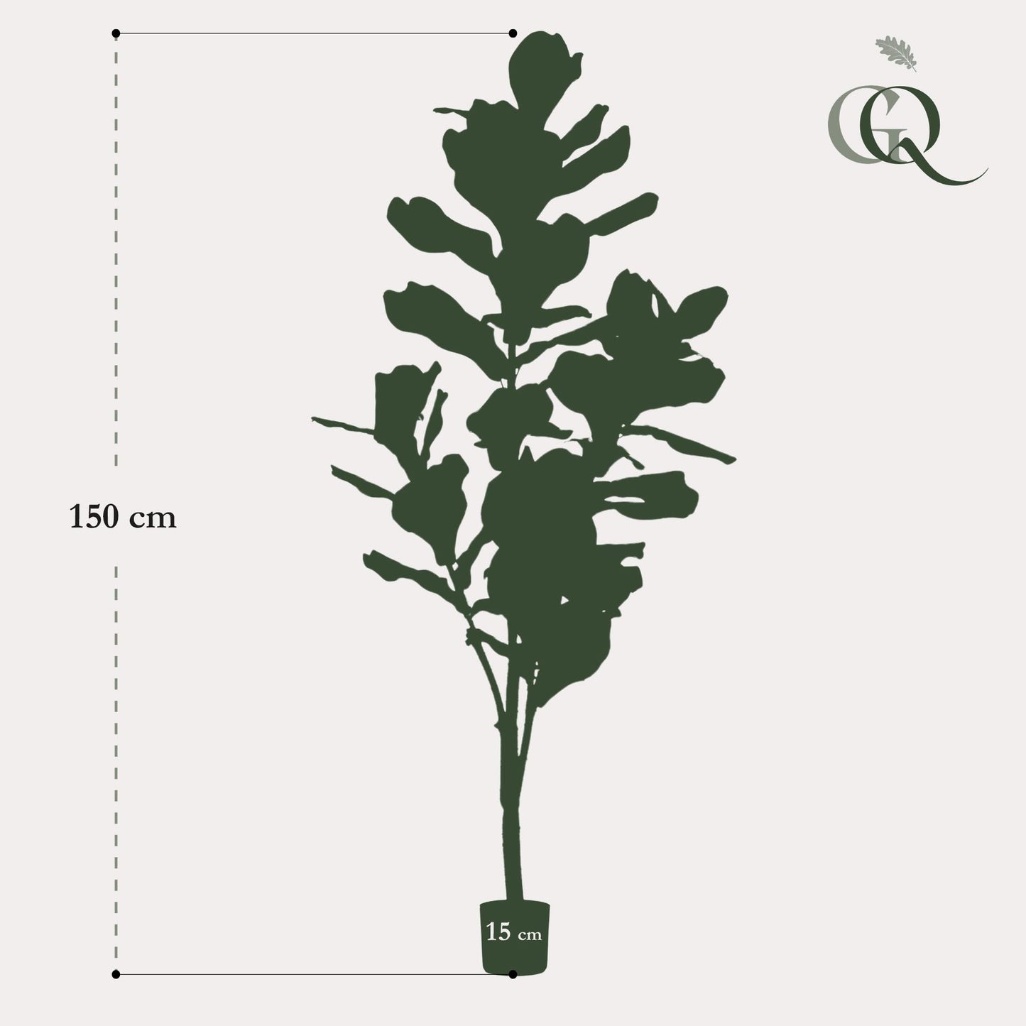 Kunstplant - Tabaksplant - Ficus Lyrata - 150cm