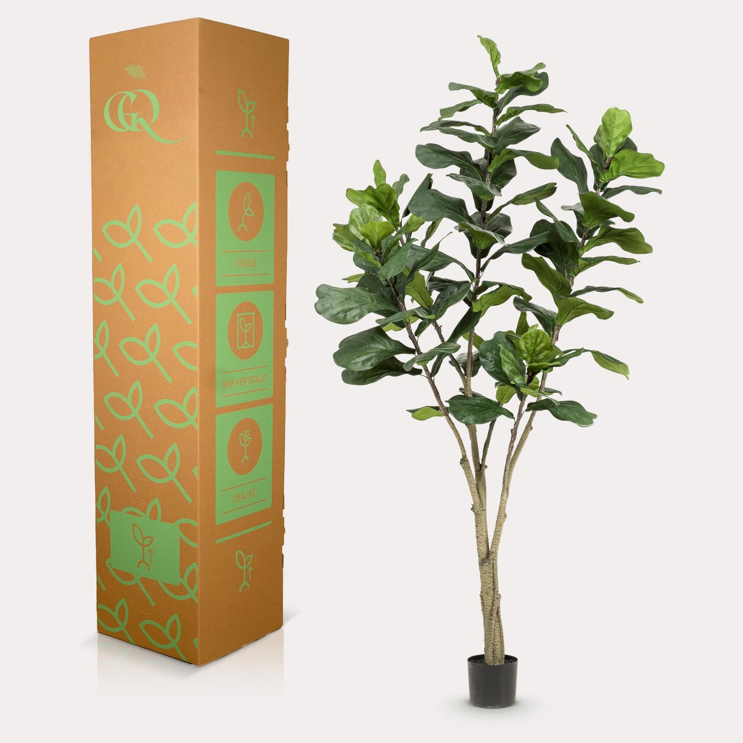 Kunstplant - Tabaksplant - Ficus Lyrata - 210cm