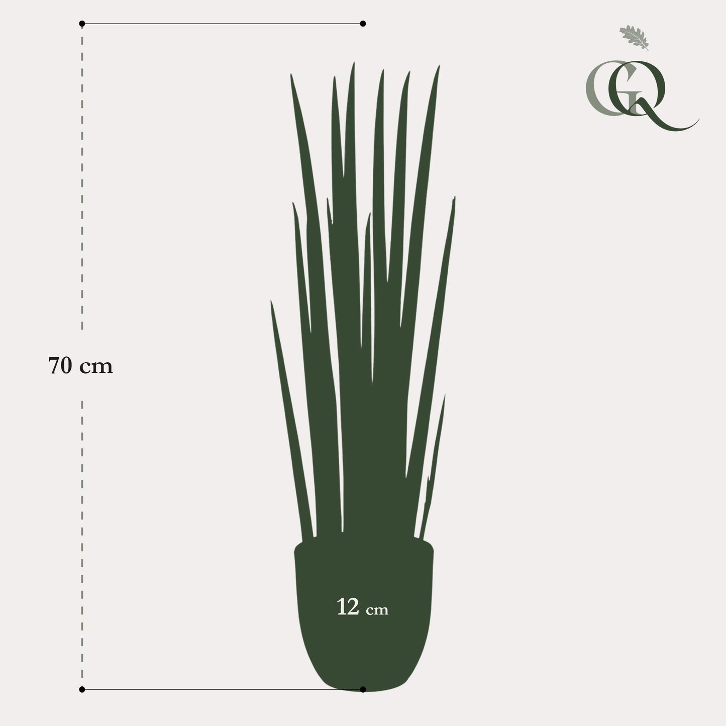 Kunstplant - Vrouwentong - Sanseveria Cylindrica - 70 cm