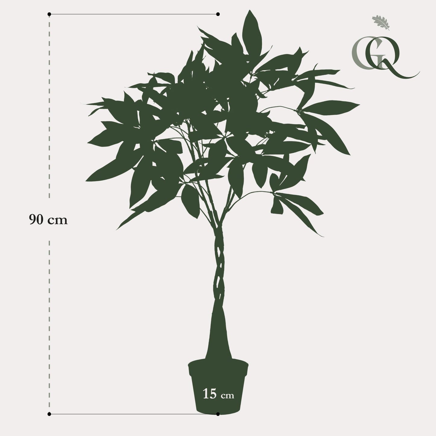 Kunstboom - Geldboom - Pachira aquatica - 90cm