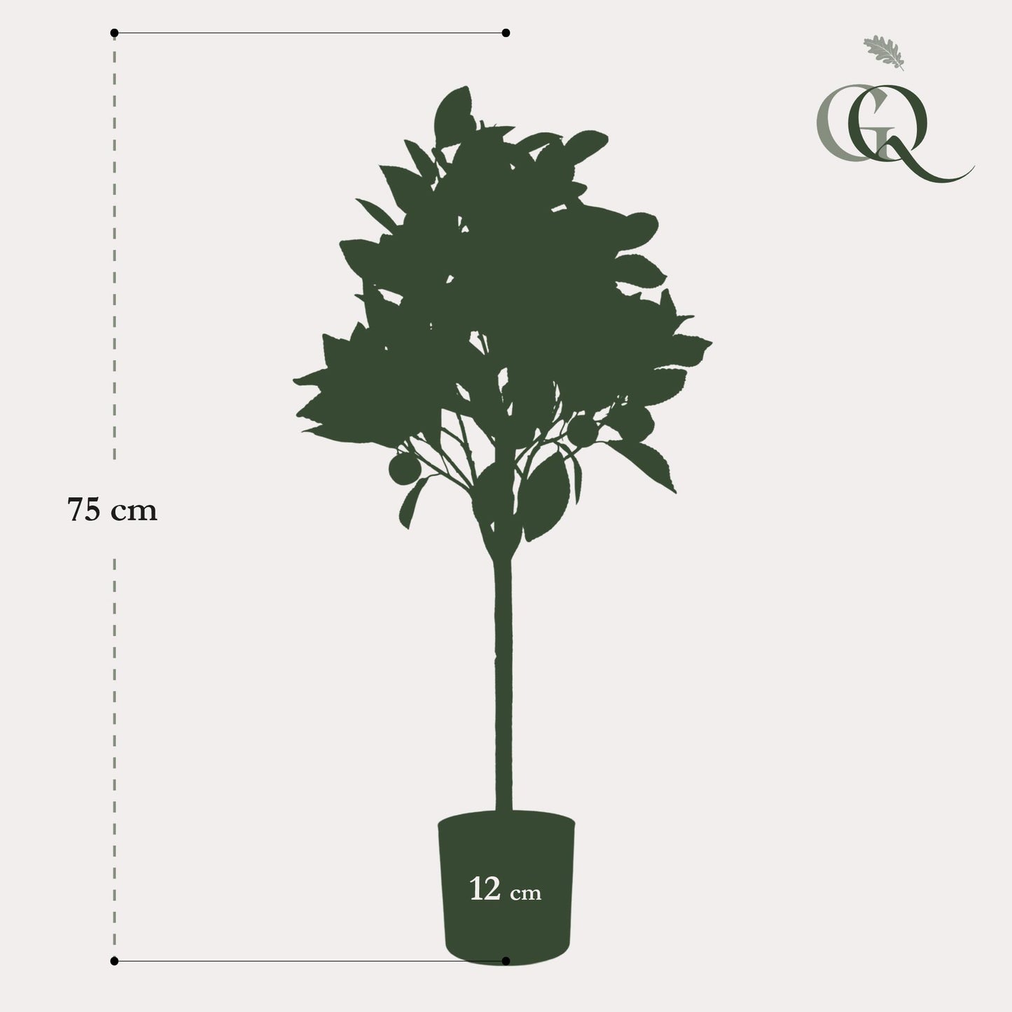 Kunstplant Sinaasappelboom - Citrus Sinensis - 75 cm