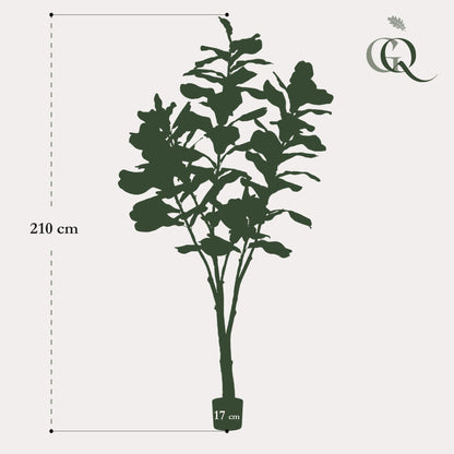 Kunstplant - Tabaksplant - Ficus Lyrata - 210cm