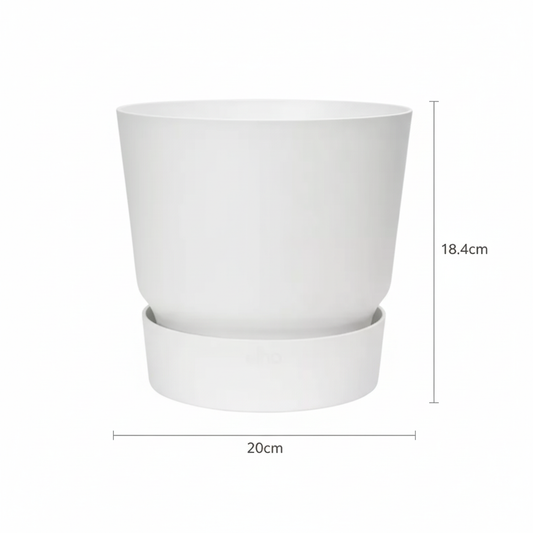 Elho greenville round white - D20cm
