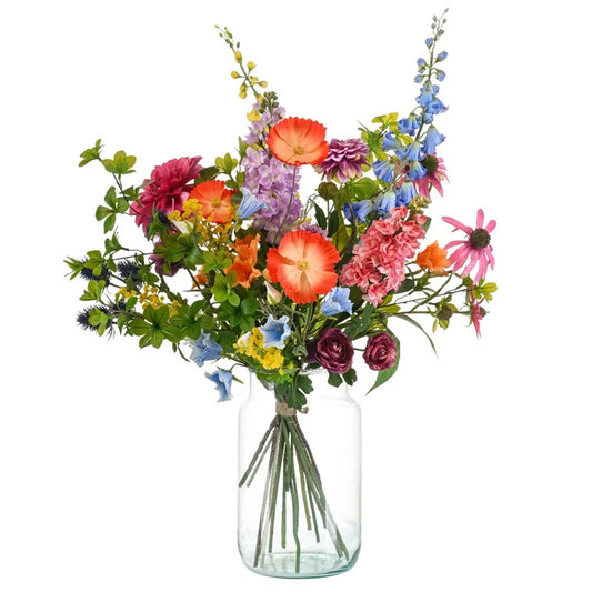 Kunstboeket met kunstbloemen – Vibrant Harmony – 90 cm